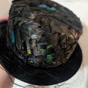 Chic Black Feathered Women's Hat